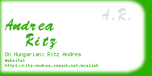 andrea ritz business card